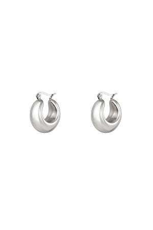 Boucles D'oreilles Audacieuses Petites Argenté Acier Inoxydable h5 