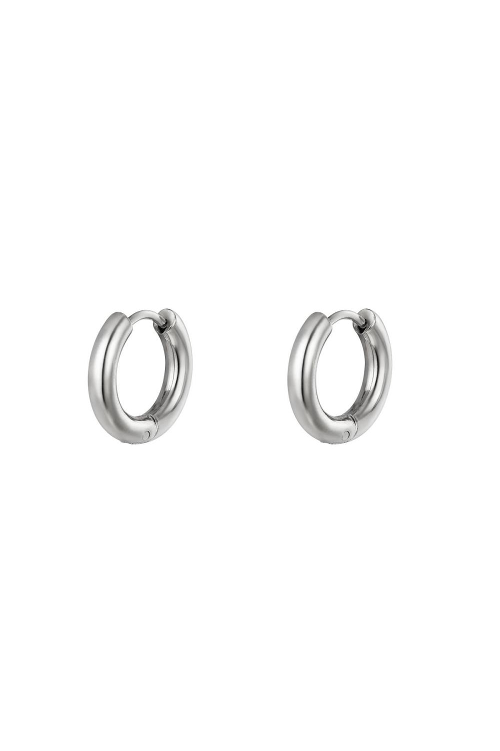 Boucles D'oreilles Créoles Argenté Acier Inoxydable