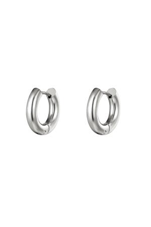 Boucles D'oreilles Grosses Créoles Argenté Acier Inoxydable h5 
