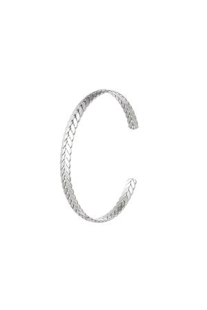 Bracelet En Acier Inoxydable Laurier Argenté h5
