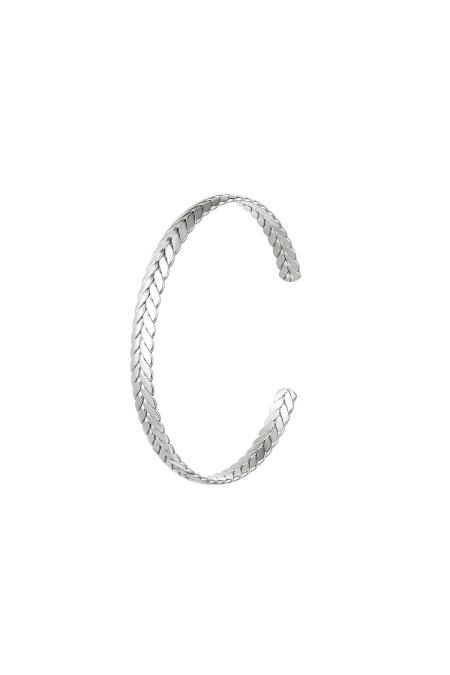 Bracelet en acier inoxydable laurier Argenté