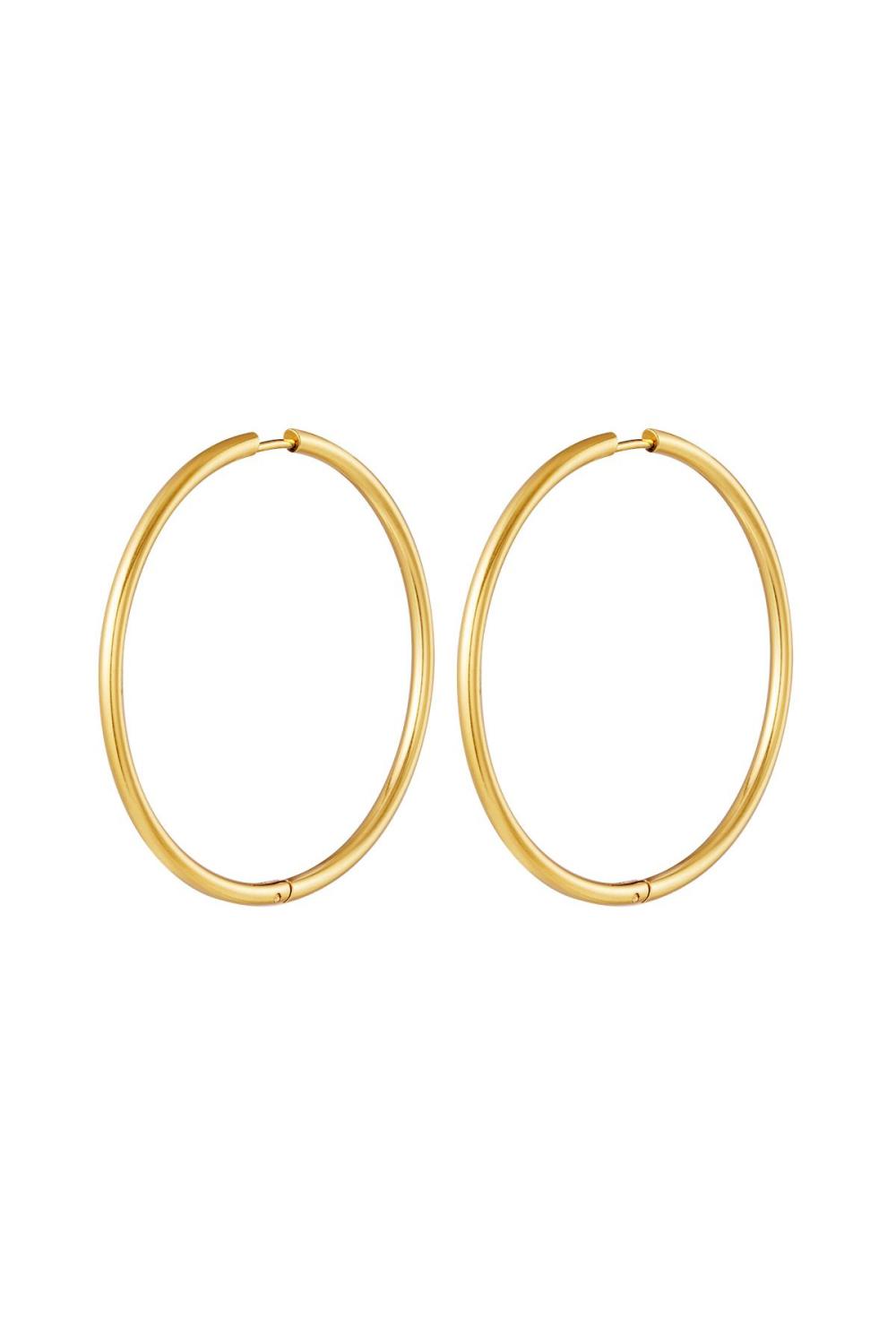 Boucles D'oreilles En Acier Inoxydable Créoles Grand 