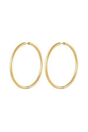 Boucles D'oreilles En Acier Inoxydable Créoles Grand h5 