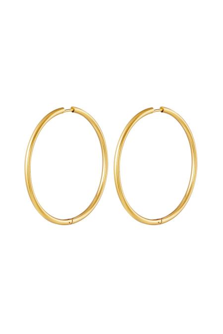 Boucles d'oreilles en acier inoxydable créoles grand