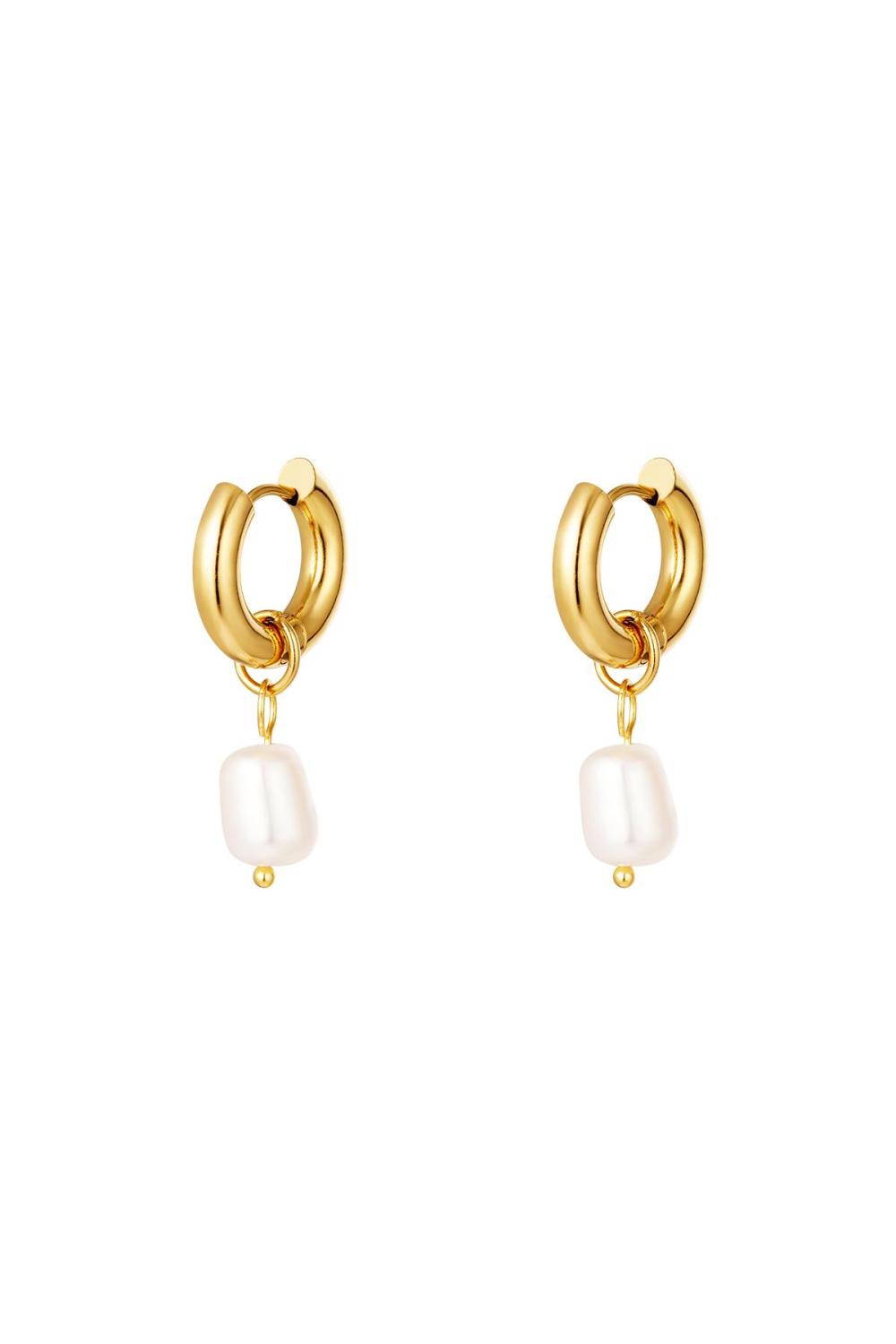Boucles D'oreilles En Acier Inoxydable Perles Simples 