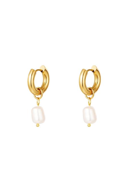 Boucles D'oreilles En Acier Inoxydable Perles Simples