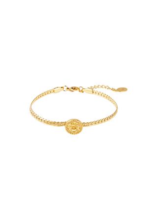 Bracelet Rose Couleur Or Acier Inoxydable h5