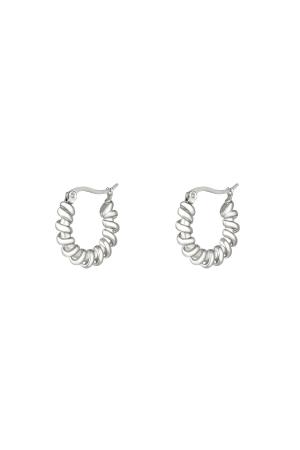 Boucles D'oreilles En Acier Inoxydable Argenté h5 