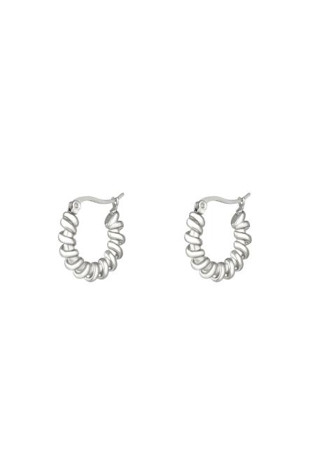 Boucles d'oreilles en acier inoxydable Argenté