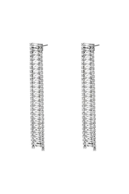 Boucles d'oreilles en acier inoxydable Shimmer Argenté