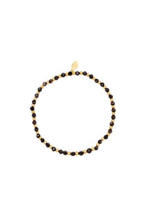 Bracelet Perles Colorées Noir Agate h5