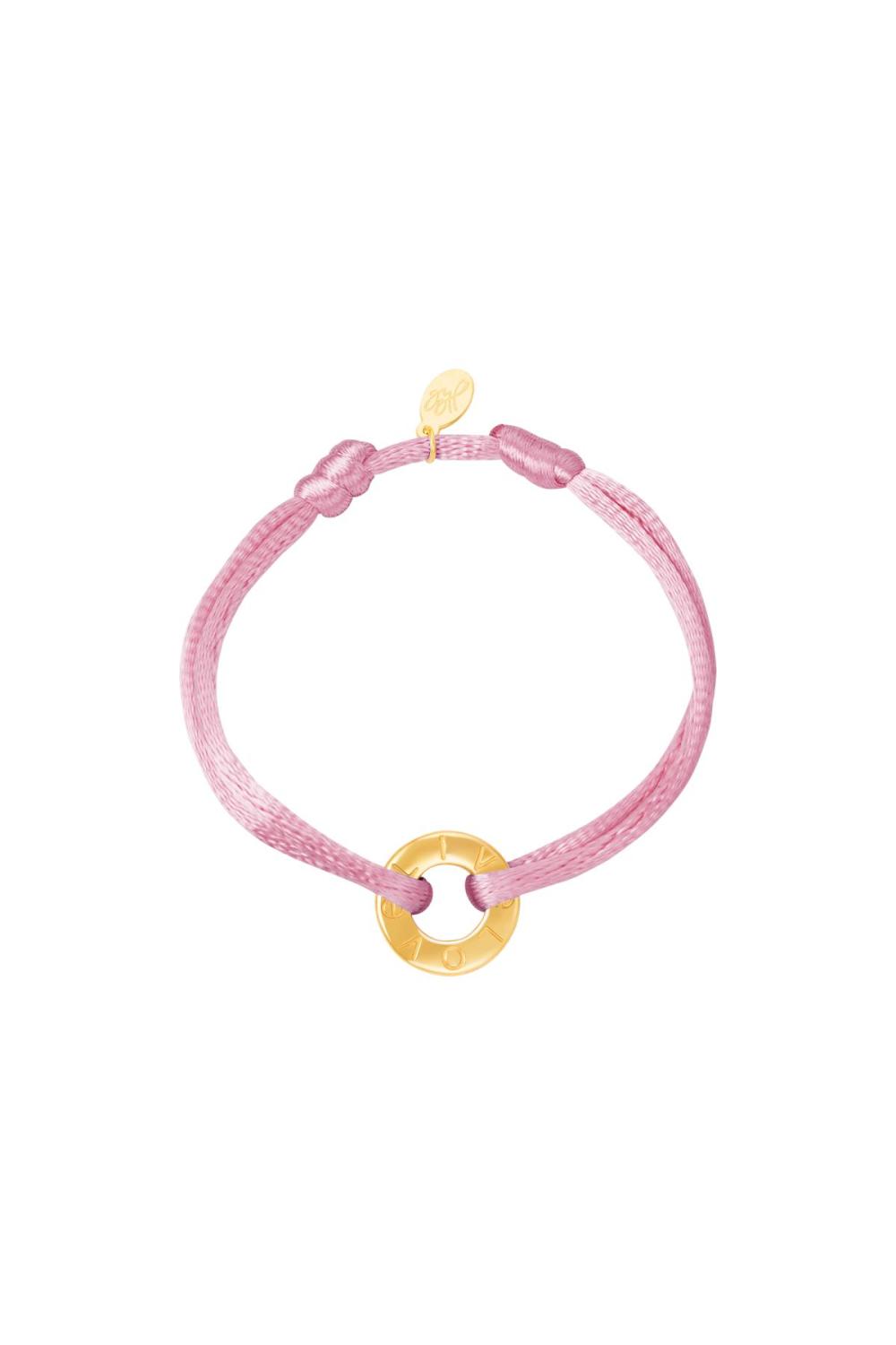 Cordon De Couleur Du Bracelet Rose Acier Inoxydable 