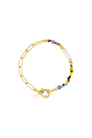 Bracelet Perlé Couleur Or Glass h5 