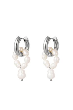 Boucles D'oreilles Perles En Acier Inoxydable Argenté h5