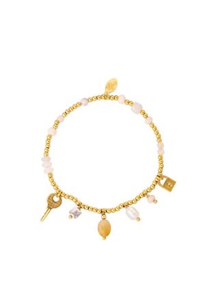Perles De Bracelet En Acier Inoxydable Couleur Or h5 
