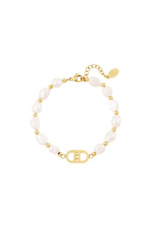Good Life Bracelet Perles Couleur Or Acier Inoxydable h5 