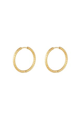 Boucles D'oreilles Avec Motif Medium Acier Inoxydable h5 