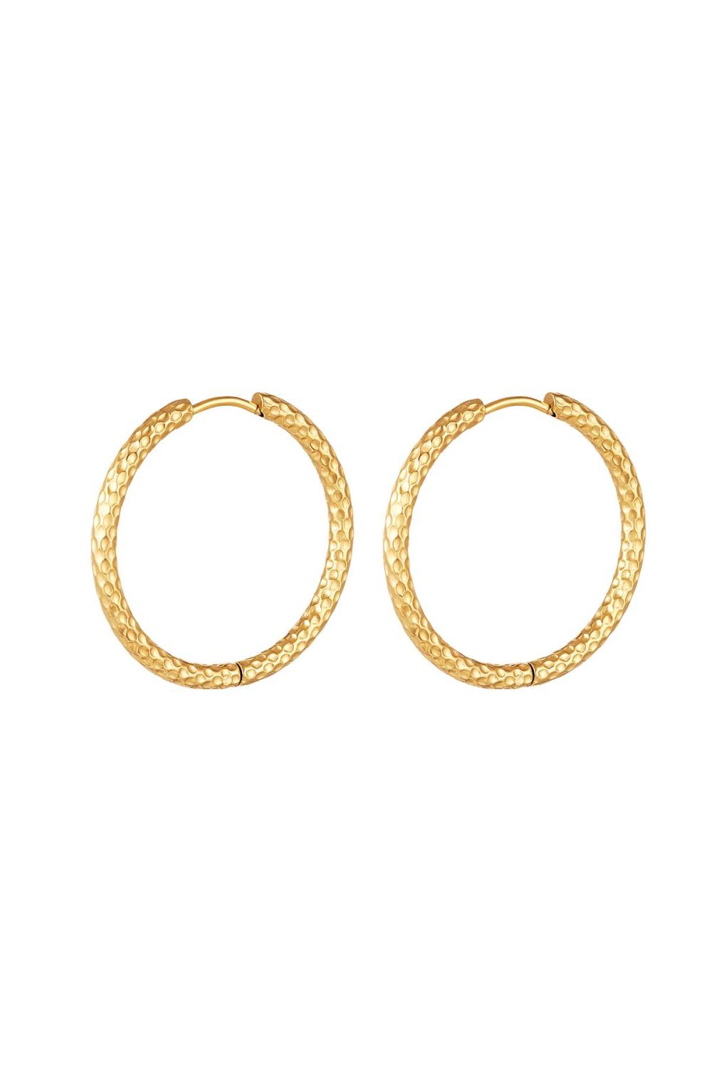 Boucles D'oreilles Avec Motif Grand Acier Inoxydable