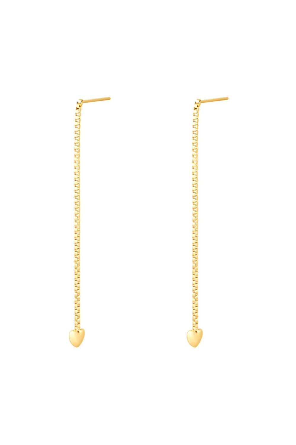 Boucles D'oreilles Coeur En Acier Inoxydable 