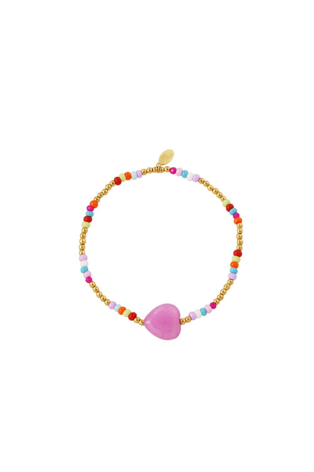 Bracelet Coeur - Collection #Summergirls Couleur Or Acier Inoxydable 