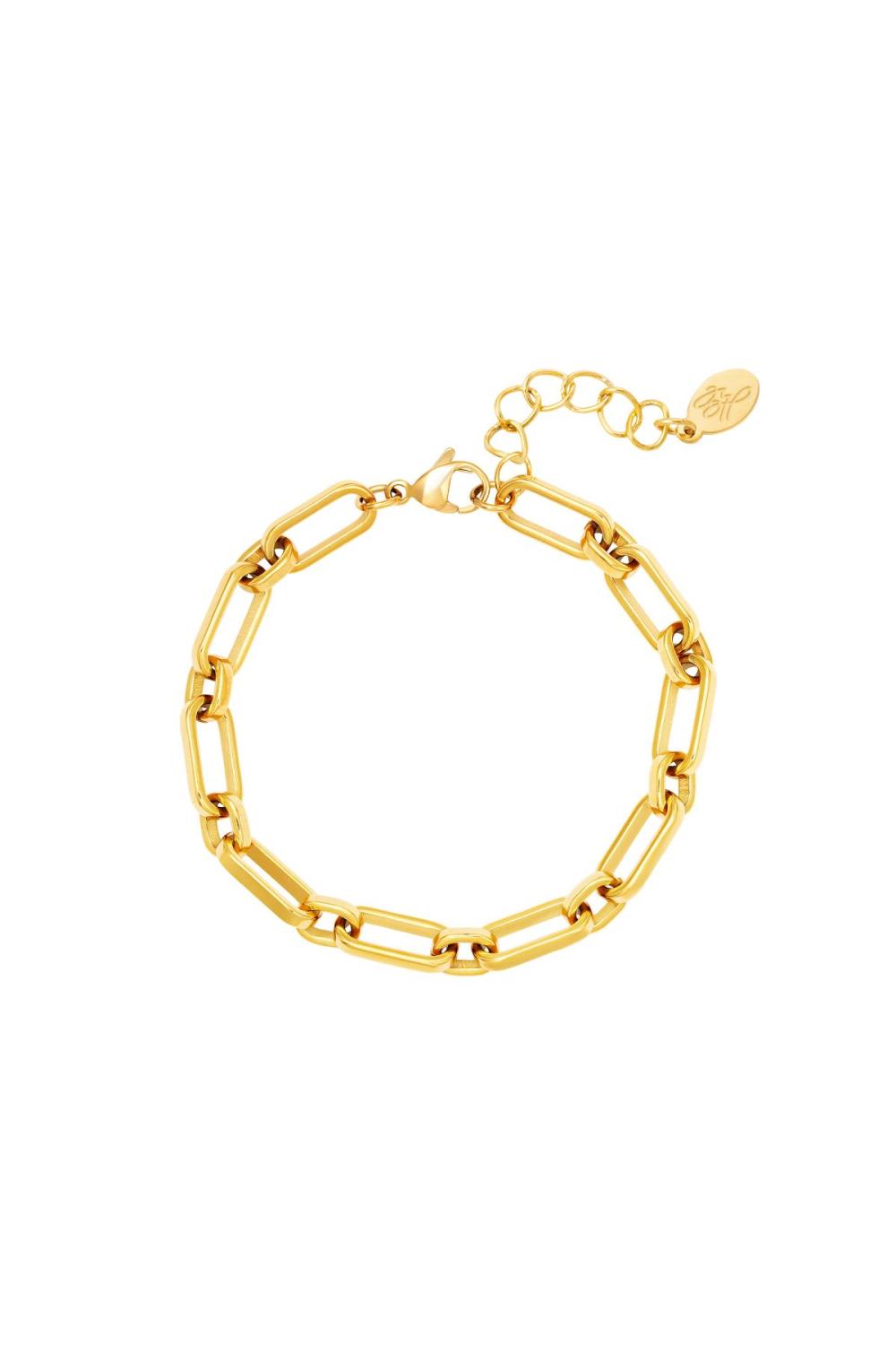 Bracelet Chaîne Couleur Or Acier Inoxydable