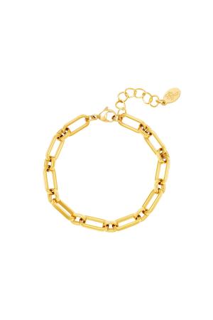 Bracelet Chaîne Couleur Or Acier Inoxydable h5
