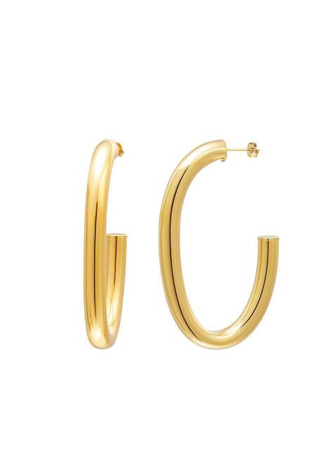 Boucles d'oreilles créoles massives Acier inoxydable
