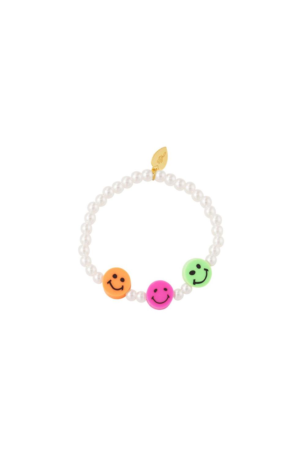 Bracelet Smiley Perle Collection Mère-Fille - Enfant Multicouleur