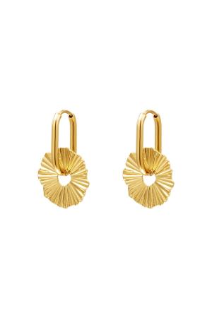 Boucles D'oreilles Fleur Abstraite Acier Inoxydable h5 