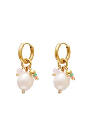 Boucles D'oreilles Pendantes En Perles Acier Inoxydable h5