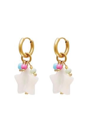 Boucles D'oreilles Étoiles Pendantes Acier Inoxydable h5