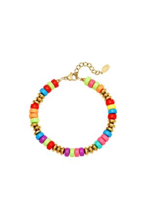 Bracelet Perles Colorées Multicouleur Acier Inoxydable h5