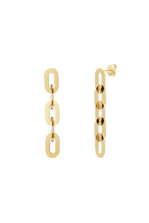 Boucles D'oreilles En Acier Inoxydable Chaîne À Maillons h5 