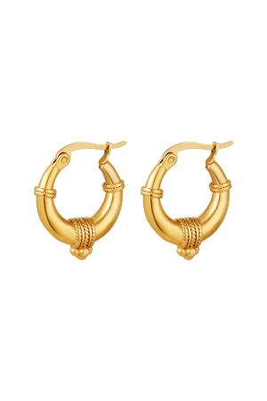 Boucles D'oreilles En Acier Inoxydable Avec Détail De Corde - Petit h5
