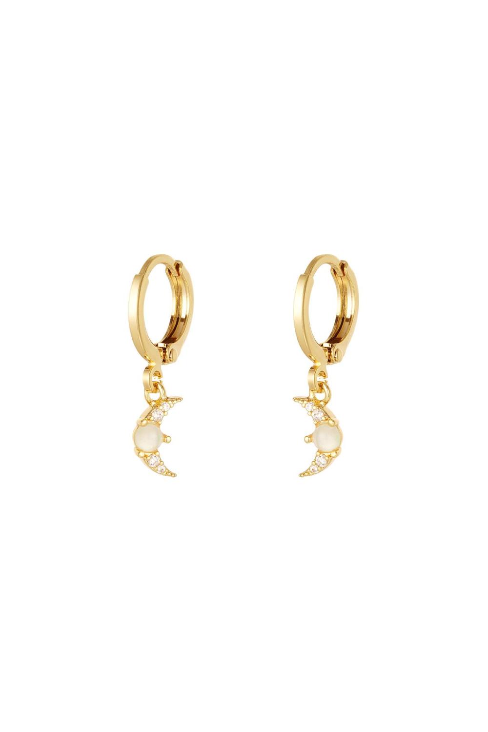 Boucles D'oreilles Lune - Collection Sparkle Cuivré 