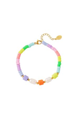 Bracelet Perles Colorées - Collection Arc-En-Ciel Multicouleur Acier Inoxydable h5 