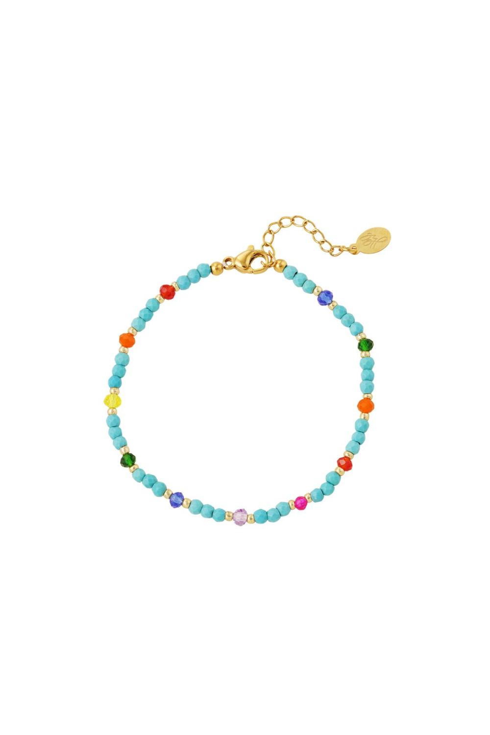 Bracelet Blue Lagoon - Collection Arc-En-Ciel Turquoise Acier Inoxydable 