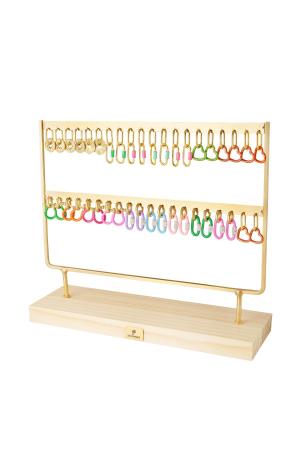 Boucles D'oreilles Complètes Display Couleurs D'été 20 Paires Multicouleur Acier Inoxydable h5 