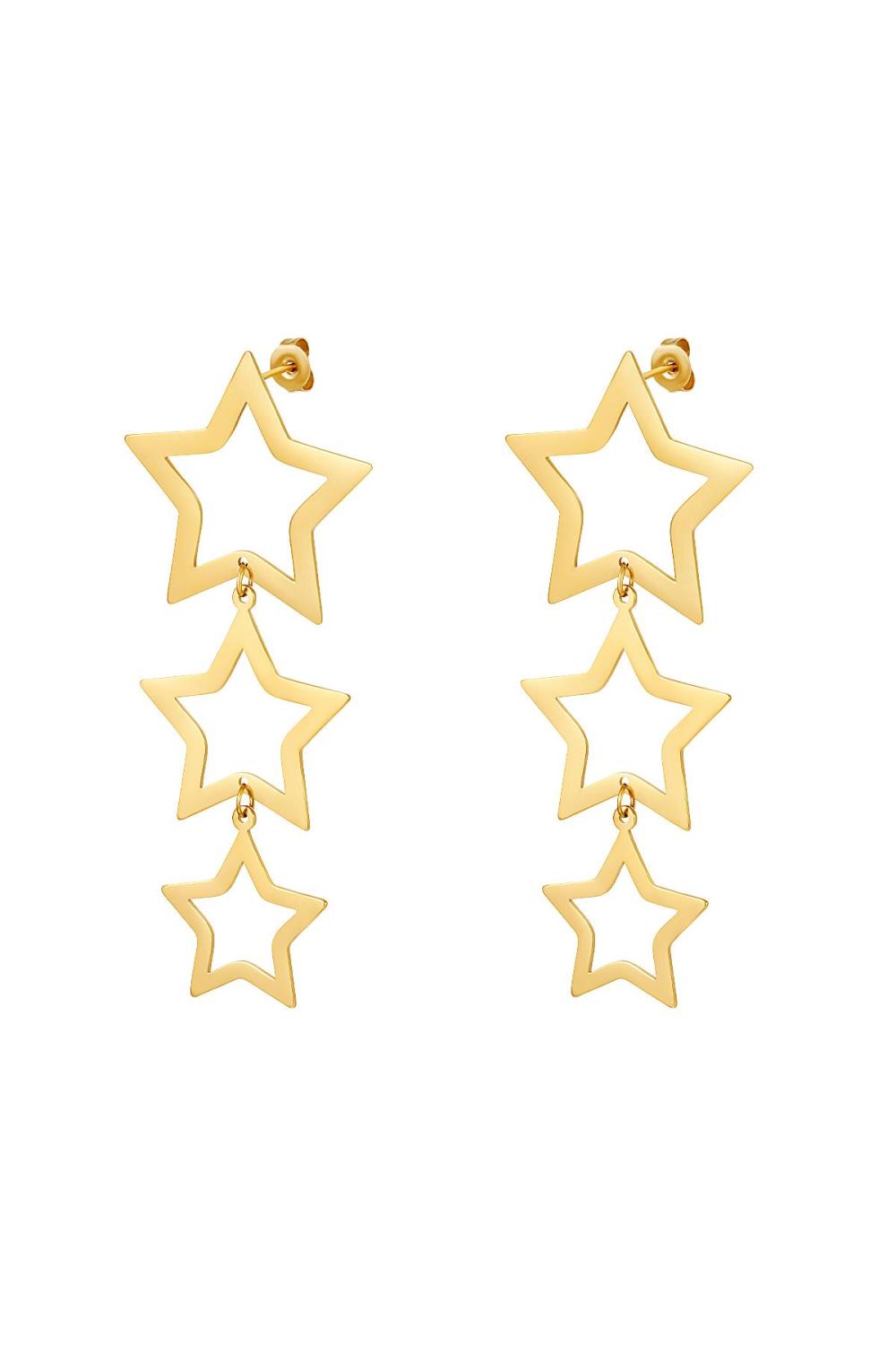 Boucles D'oreilles Étoiles Acier Inoxydable