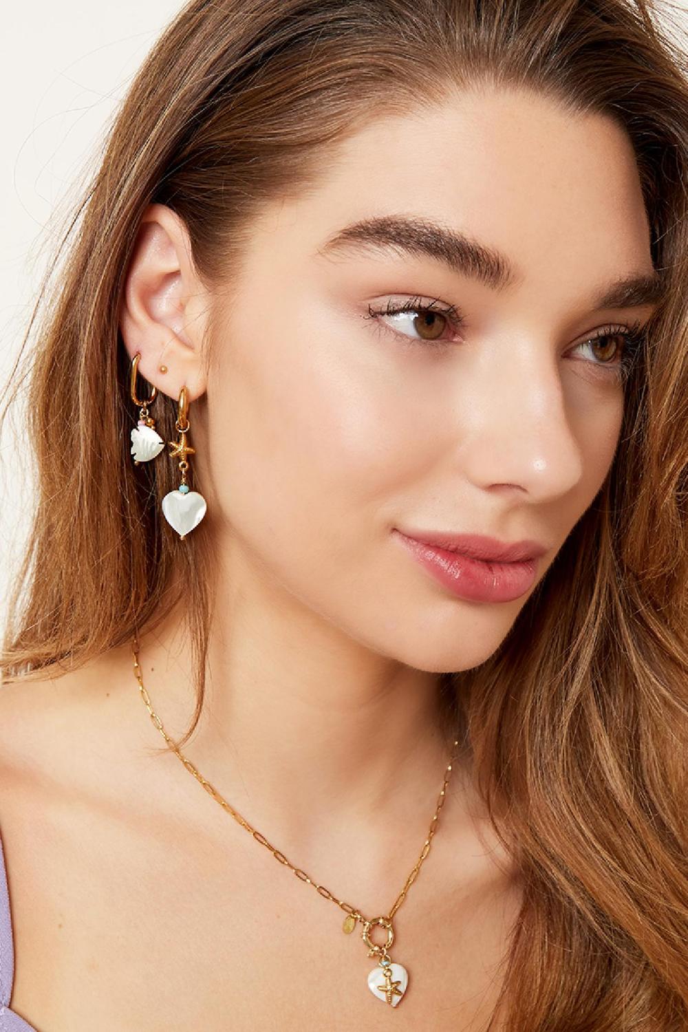 Boucles D'oreilles Étoile De Mer - Collection Plage Acier Inoxydable h5Image2