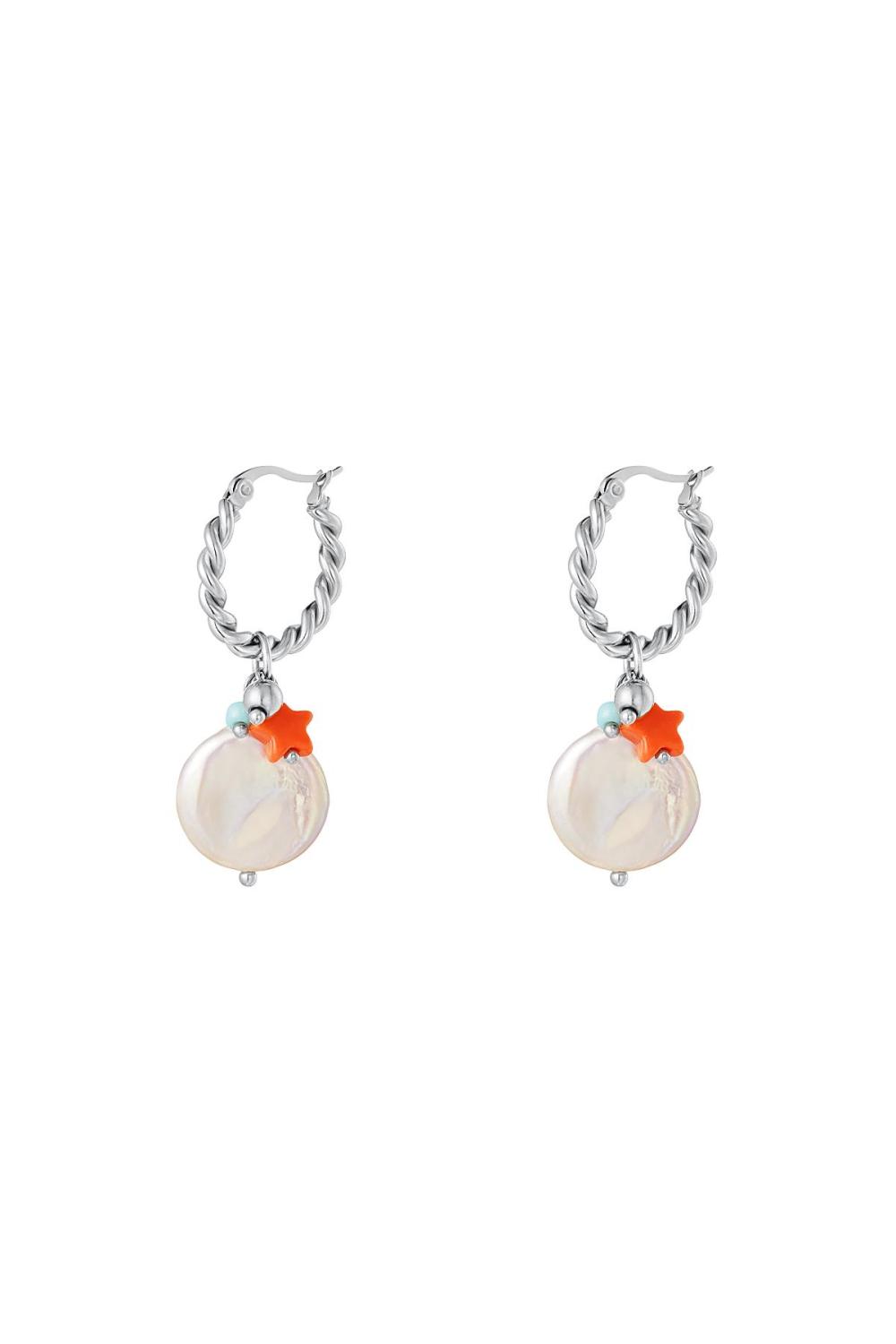 Boucles D'oreilles Pendantes - Collection Plage Argenté Acier Inoxydable