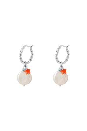 Boucles D'oreilles Pendantes - Collection Plage Argenté Acier Inoxydable h5