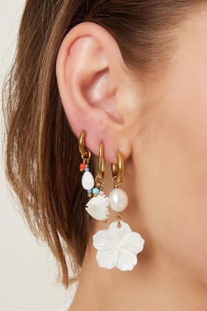 Boucles D'oreilles Plumes - Collection Plage Acier Inoxydable Doré h5 Image3
