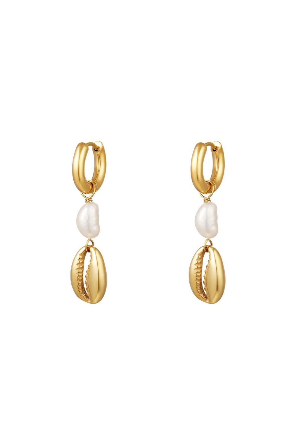 Boucles D'oreilles Perles - Collection Plage Acier Inoxydable 