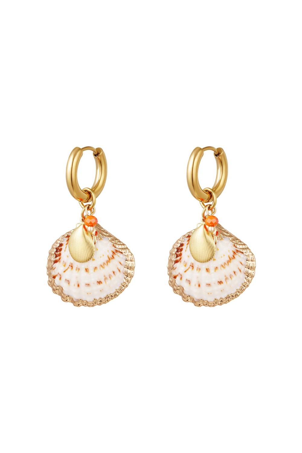 Boucles D'oreilles Gros Coquillage - Collection Plage Acier Inoxydable