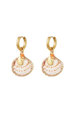 Boucles D'oreilles Gros Coquillage - Collection Plage Acier Inoxydable h5