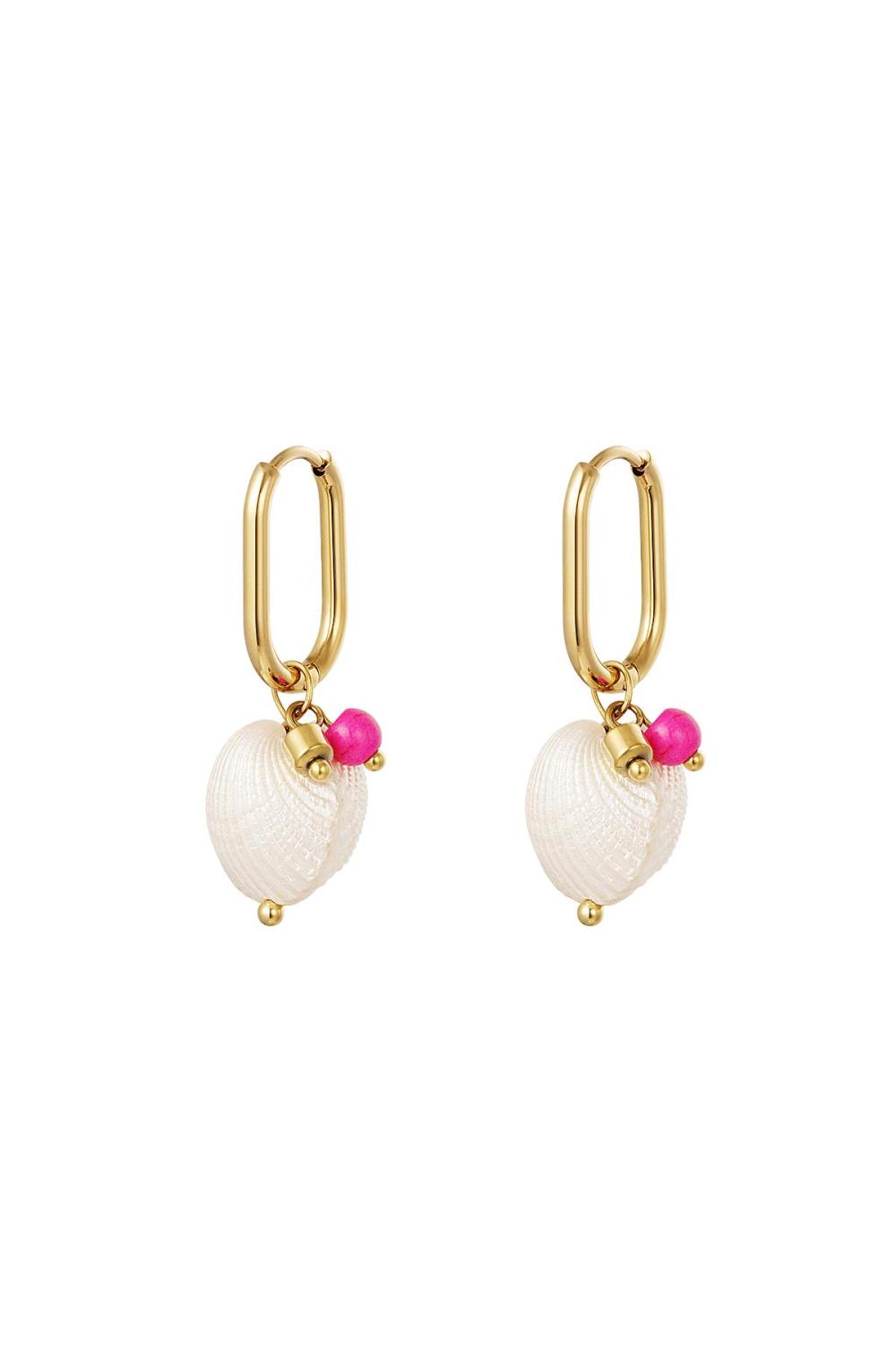 Boucles D'oreilles Coquillage - Collection Plage Acier Inoxydable 