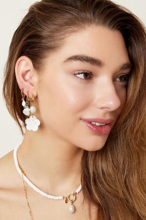 Boucles D'oreilles Fleurs - Collection Plage Acier Inoxydable h5 Image2