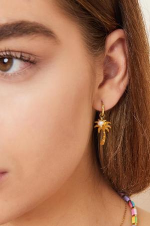 Boucles D'oreilles Palmier - Collection Plage Acier Inoxydable h5 Image3