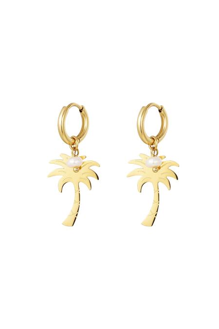 Boucles d'oreilles palmier - Collection Plage Acier inoxydable